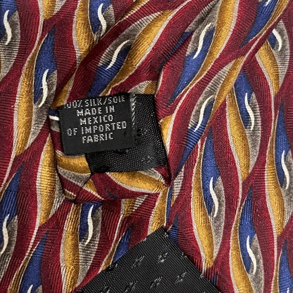Oscar de la Renta Men's Abstract‎ Print 100% Silk Tie, OS - Picture 3 of 3